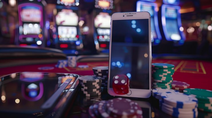 Pemain mengakses Live Casino golnesia melalui smartphone Android